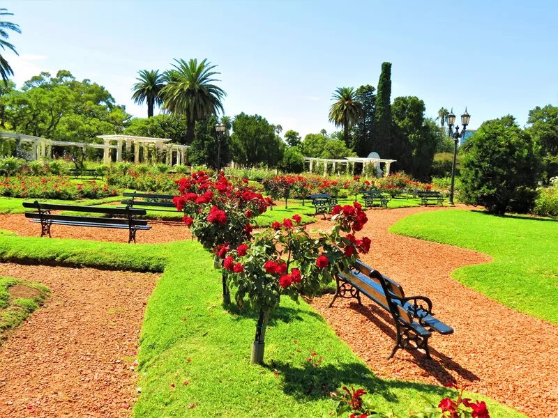 El Parque del Rosedal en la ciudad de Buenos Aires.