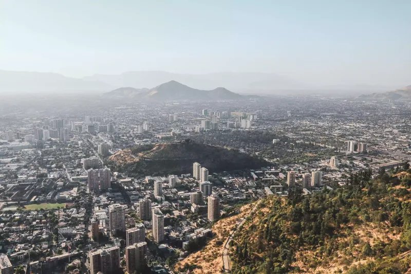 Vista de Santiago desde el Cerro San Cristóbal